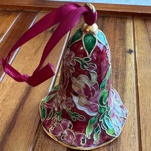 Victorian Enamel Cloisonné Decorated Floral Bell